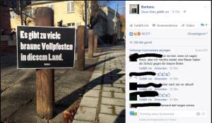 Braune Vollpfosten