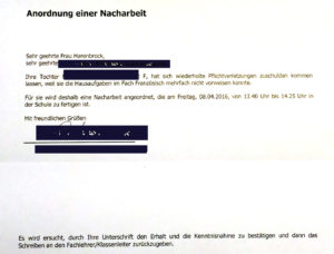 Brief voller Formalitäten