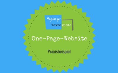 One-Page-Website für Buchmarketing: Praxisbeispiel