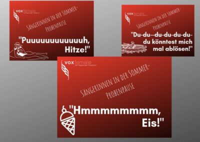 Chorwerbung Sängerinnen in der Sommerpause