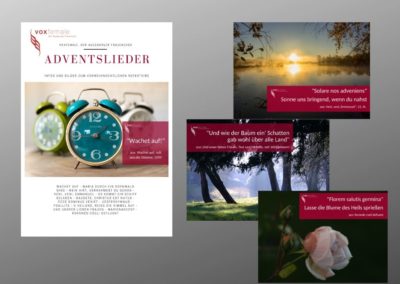 Konzertwerbung Adventskonzert Magazin