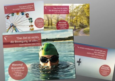 Konzertwerbung Kampagne mit Zitaten